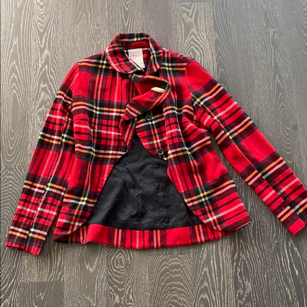 Plaid Chulu Pony Jacket